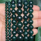 Faceted Green Chalcedony Jades Stone Beads for DIY Charm Bracelet