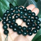 Faceted Green Chalcedony Jades Stone Beads for DIY Charm Bracelet
