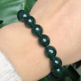 Faceted Green Chalcedony Jades Stone Beads for DIY Charm Bracelet