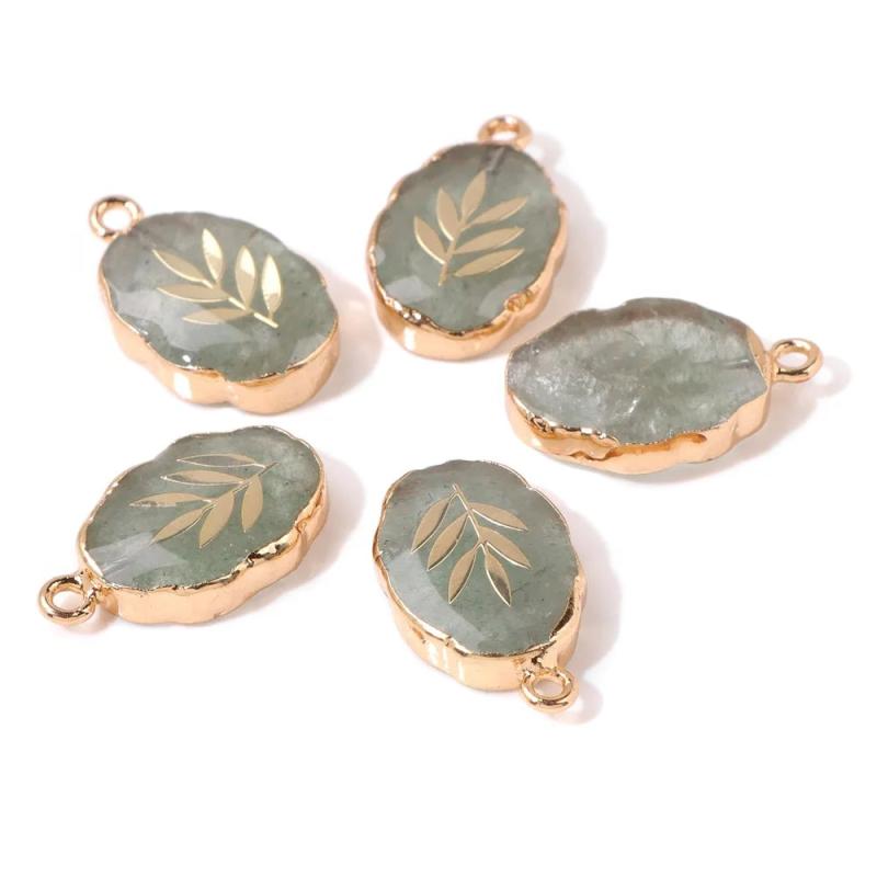 Natural Stone Pendants Bead Charm Quartzs Amethysts Pendant