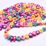 30pcs Acrylic Candy Beads Flower Butterfly Heart Round Spacer Beads