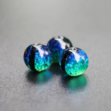 10pcs Luminous Lampwork Glass Beads Green for Jewelry Making