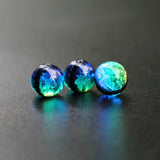 10pcs Luminous Lampwork Glass Beads Green for Jewelry Making