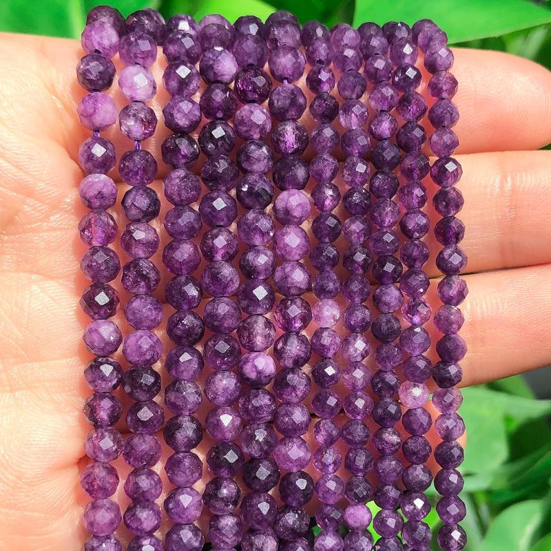 Faceted Amethyst Round Tiny Beads 3mm 4mm