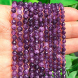 Faceted Amethyst Round Tiny Beads 3mm 4mm