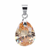 Natural Stone Zircon Charms Pendants 10*14mm DIY Necklace Jewelry Findings