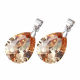 Natural Stone Zircon Charms Pendants 10*14mm DIY Necklace Jewelry Findings