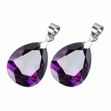 Natural Stone Zircon Charms Pendants 10*14mm DIY Necklace Jewelry Findings
