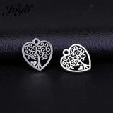 20pcs Hollow Heart Tree Of Life Charms For DIY Earrings Necklaces 18.5x17mm