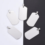 5pcs Stainless Steel Stamping Blank Tag Pendant For Jewelry Making