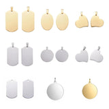 5pcs Stainless Steel Stamping Blank Tag Pendant For Jewelry Making