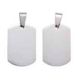 5pcs Stainless Steel Stamping Blank Tag Pendant For Jewelry Making