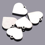 10pcs 15mm Heart Charms Stainless Steel Stamping Blank DIY Pendant