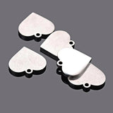 10pcs 15mm Heart Charms Stainless Steel Stamping Blank DIY Pendant