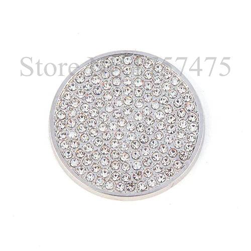 Coin Pendant with Big Crystals Spanish Style Disc Pendants