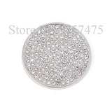 Coin Pendant with Big Crystals Spanish Style Disc Pendants
