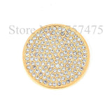 Coin Pendant with Big Crystals Spanish Style Disc Pendants