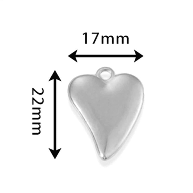 5pcs Heart Pendant Charms for DIY Earrings Making