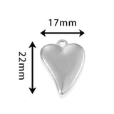 5pcs Heart Pendant Charms for DIY Earrings Making