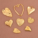 5pcs Heart Pendant Charms for DIY Earrings Making
