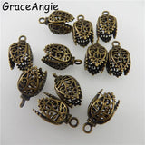 Vintage Bronze Flower Caps Spacers Bead Charms 17mm