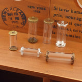 2pcs Hollow Glass Tube with Setting Base Glass Vials Pendant