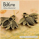 BoYuTe 17*21MM Bee Charms Pendant Lot Antique Bronze Silver Plated