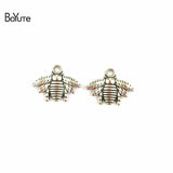 BoYuTe 17*21MM Bee Charms Pendant Lot Antique Bronze Silver Plated