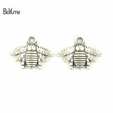 BoYuTe 17*21MM Bee Charms Pendant Lot Antique Bronze Silver Plated