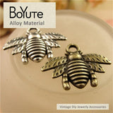 BoYuTe 17*21MM Bee Charms Pendant Lot Antique Bronze Silver Plated