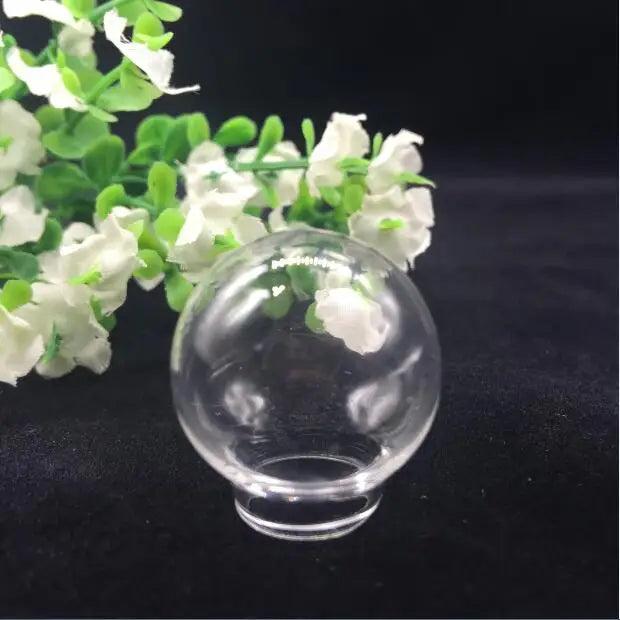 5pcs/lot 25*15mm Hollow Glass Globe Bubble Bottle Jars Locket DIY Pendant