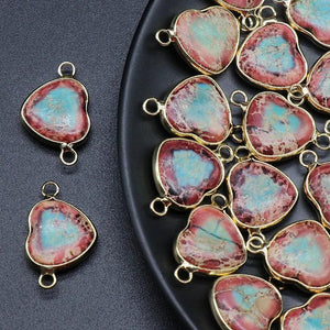 1pc Random Heart Emperor Stone Pendant for Women Girls