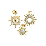 Sun Totem Charms Pendant CZ Zircon Plated Necklace DIY Birthday Party Jewelry