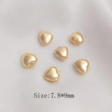 4PCS Love Charms for Jewelry Making DIY Plated Brass Accessories