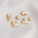 4PCS Love Charms for Jewelry Making DIY Plated Brass Accessories