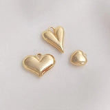 4PCS Love Charms for Jewelry Making DIY Plated Brass Accessories