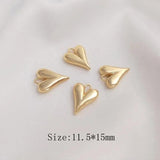 4PCS Love Charms for Jewelry Making DIY Plated Brass Accessories