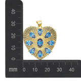 CZ Heart Necklace Pendant Plated Zircon DIY Women Accessories