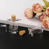8PCS Mini Wishing Glass Bottle DIY Cork Vial Pendant