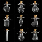 8PCS Mini Wishing Glass Bottle DIY Cork Vial Pendant