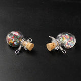8PCS Mini Wishing Glass Bottle DIY Cork Vial Pendant