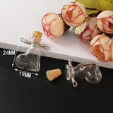 8PCS Mini Wishing Glass Bottle DIY Cork Vial Pendant