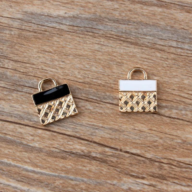10PCs Handbag Shape Bracelet Necklace Charm DIY Jewelry Findings
