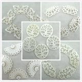 Natural Seashell Leaves Pendant Necklace 4PC