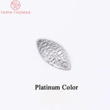 20PCS 8.5x19MM 24K Brass Leaf Charms Pendants DIY Jewelry Findings
