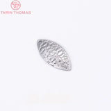 20PCS 8.5x19MM 24K Brass Leaf Charms Pendants DIY Jewelry Findings