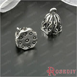 11mm Antique Silver Lotus Seedpod Charms Pendants DIY Jewelry Findings