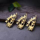 2Pcs Plating Copper Leaves Shape Charms Beads For DIY Jewelry Making 27092
