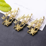 2Pcs Plating Copper Leaves Shape Charms Beads For DIY Jewelry Making 27092