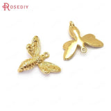 10 High Brass Bee Connect Charms Pendants